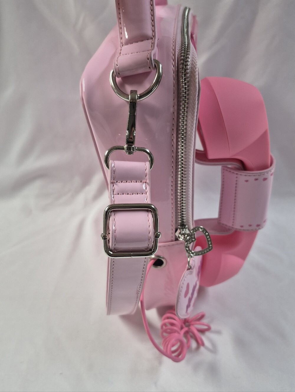 Sugar Thrillz Dolls Kill Love Line Retro Phone Crossbody Bag Pink Working - Picture 5 of 12